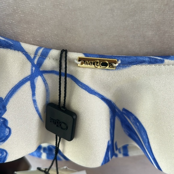 PatBO Nightflower One Shoulder BIKINI TOP Size Small NWT - Picture 4 of 5